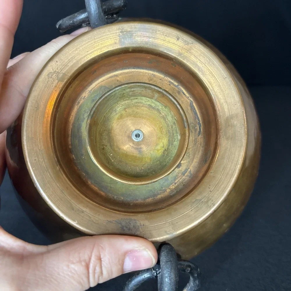 Houston International Trading Candle Copper Lamp Base (Missing Hurricane Glass)